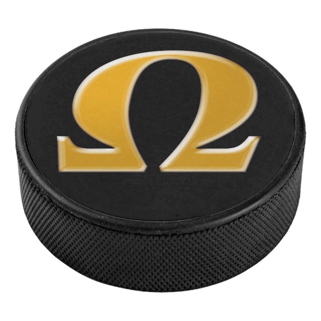 Golden Greece Omega - Symbol des Widerstands Eishockey Puck (3/4)