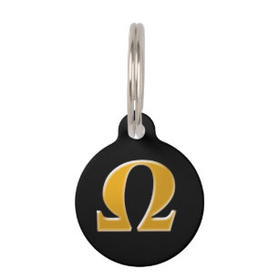 Golden Greece Omega - Symbol des Widerstands Haustiermarke