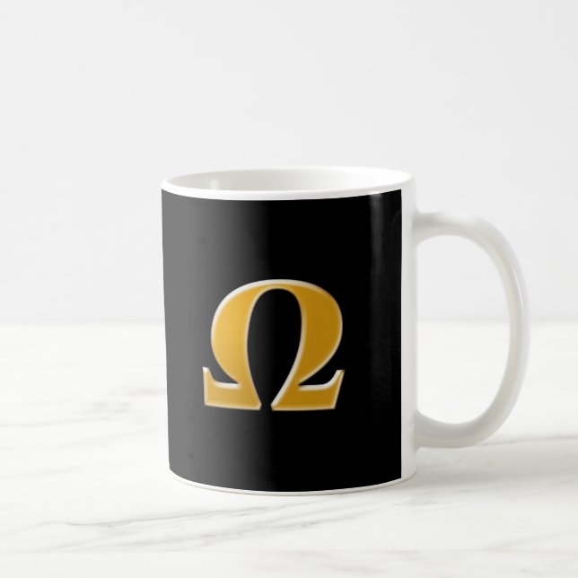 Golden Greece Omega - Symbol des Widerstands Kaffeetasse (Rechts)