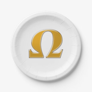 Golden Greece Omega - Symbol des Widerstands Pappteller