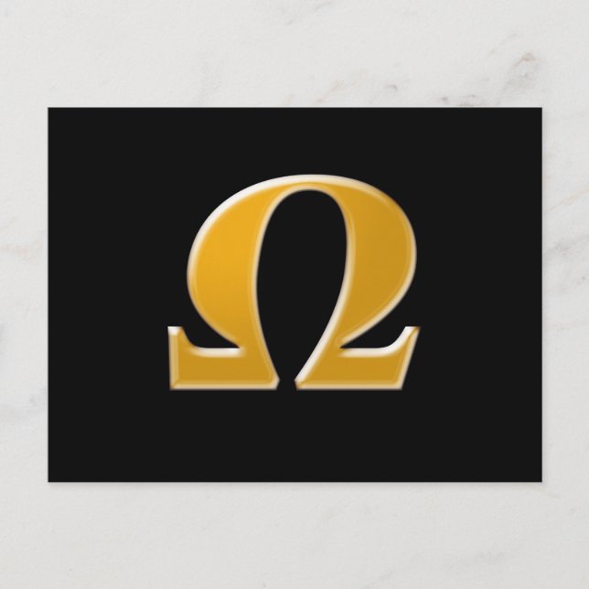 Golden Greece Omega - Symbol des Widerstands Postkarte (Vorderseite)