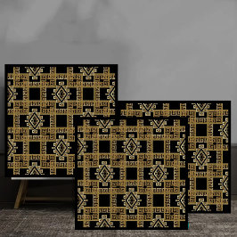 Golden Greek Key Geometric luxury texture Fliese