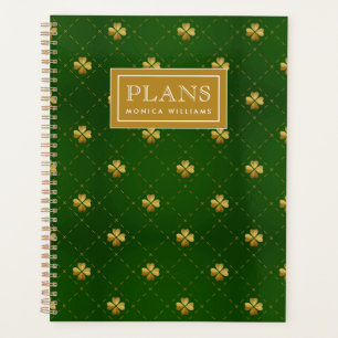 Golden Green Clover Pattern Planer