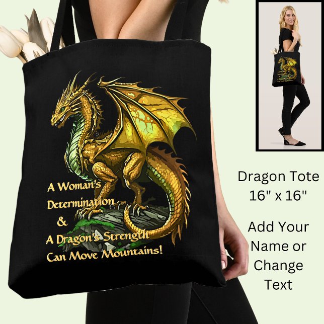 Golden Green Dragon & Woman Can Move Mountains (Von Creator hochgeladen)