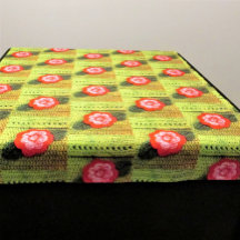 Golden Green Hot Pink Bläserkunst Crochet Print