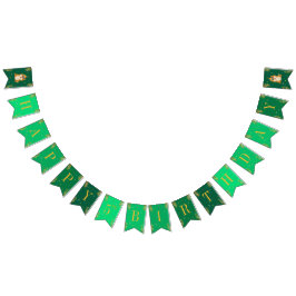 Golden Green Puppy Dog Kid's Birthday Wimpelkette