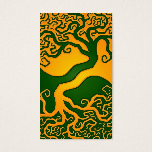 Golden Green Tree of Life Yin Yang (Vorderseite)