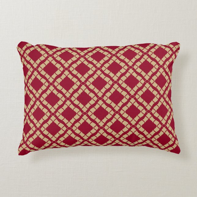 Golden grid geometric seamless pattern in oriental dekokissen (Vorderseite)