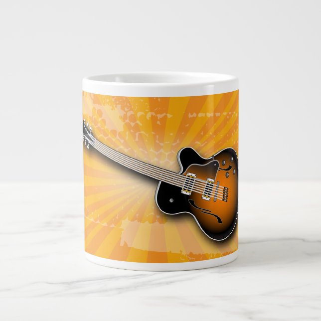 Golden Grunge Burst Gitarre Tasse (Vorderseite)