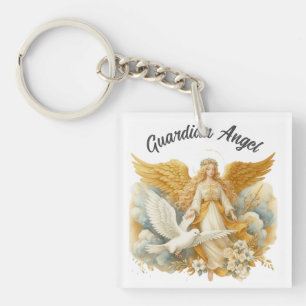 Golden Guardian Angel Abzeichen Schlüsselanhänger