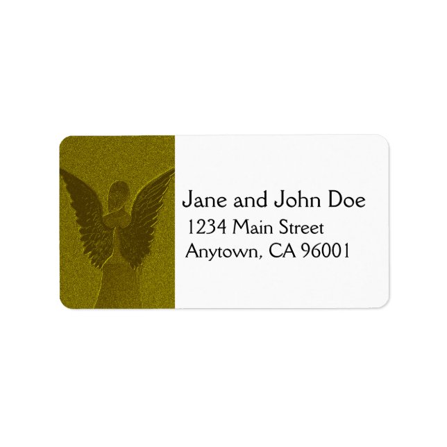 Golden Guardian Angel Adressaufkleber (Vorne)