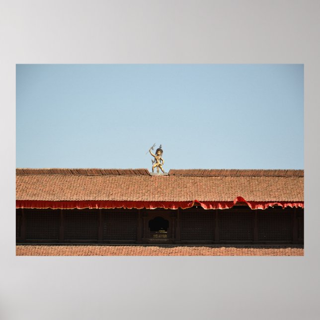 Golden Guardian, Nepal - Reisefotografie Print Poster (Vorne)