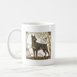 Golden Guardian: Sezession Dobermann Pinscher Kaffeetasse