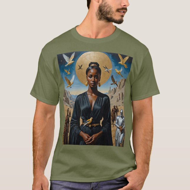 Golden Halo Desert Queen Art Shirt (Vorderseite)