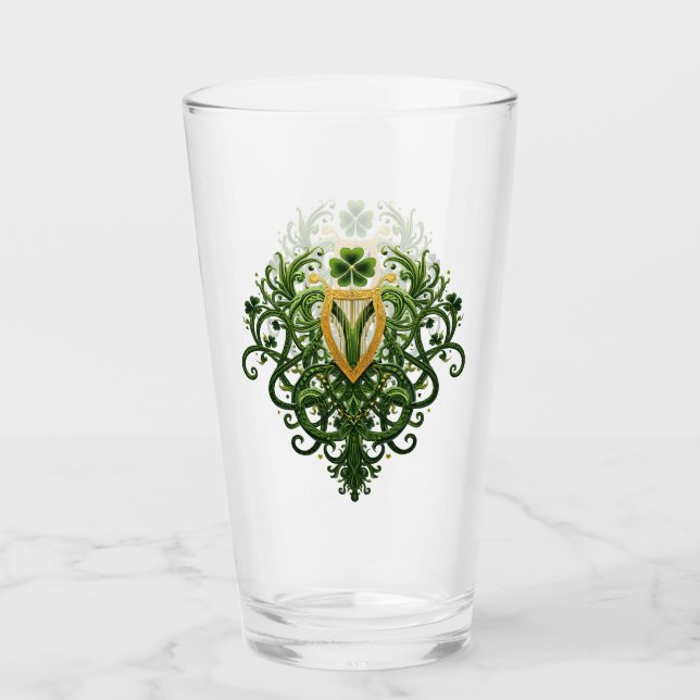 Golden Harp und Green Shamrocksf Glas (Vorderseite)