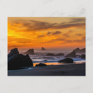 Golden Harris Beach Sunset - Oregon Postkarte