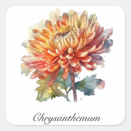 Golden Harvest Chrysanthemum, Brauch Quadratischer Aufkleber