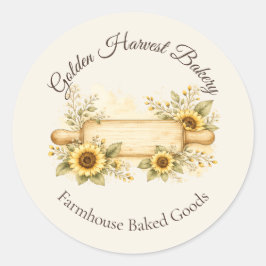 Golden Harvest Farmhouse Gebäck Aufkleber