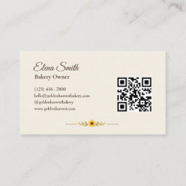Golden Harvest Farmhouse Gebäck QR Code Visitenkarte