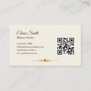 Golden Harvest Farmhouse Gebäck QR Code Visitenkarte