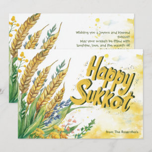 Golden Harvest Sukkot Grußkarte Einladung
