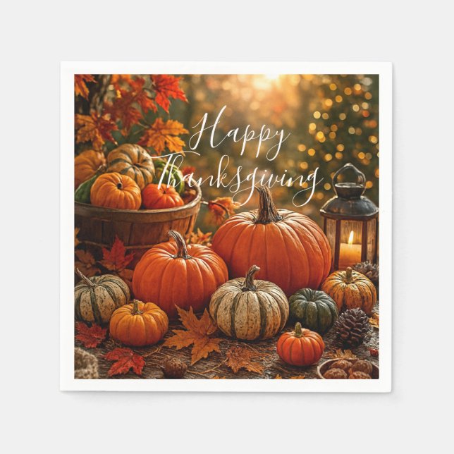 Golden Harvest Thanksgiving  Serviette (Vorderseite)