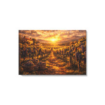 Golden Harvest Vineyard Trauben Wein Wandkunst
