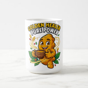 Golden Healer Pure Power Kurkuma-Wurzel-Grafik-T-S Kaffeetasse