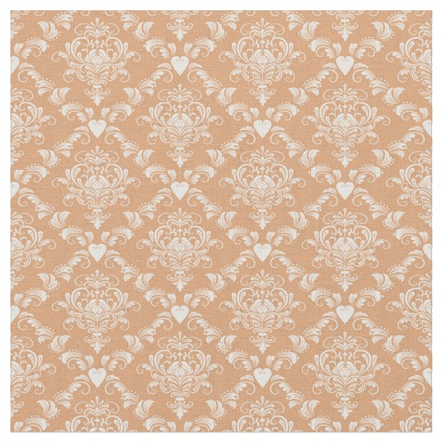 Golden Heart Damask Stoff (Nahaufnahme)
