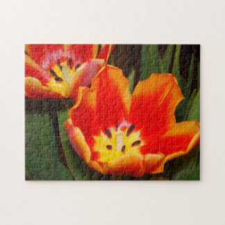 Golden Heart Tulip Puzzle, 11" x 14", 252 pieces Puzzle