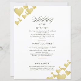 Golden Heartbeat Wedding Menu