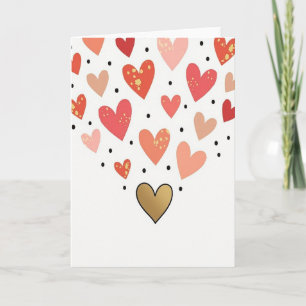 Golden Hearts Liebeskarte Karte