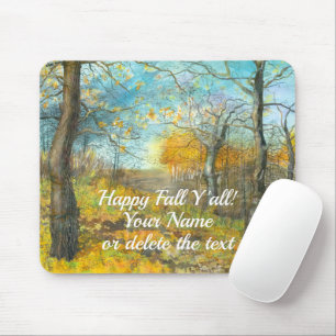 Golden Herbst in einem Eichenhain Aquarell Mousepad