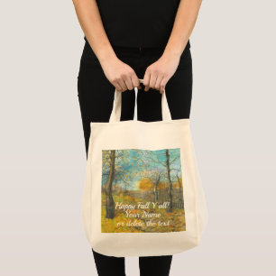 Golden Herbst in einem Eichenhain Aquarell Tragetasche