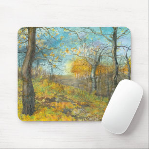Golden Herbst in einem Eichenhain Mousepad