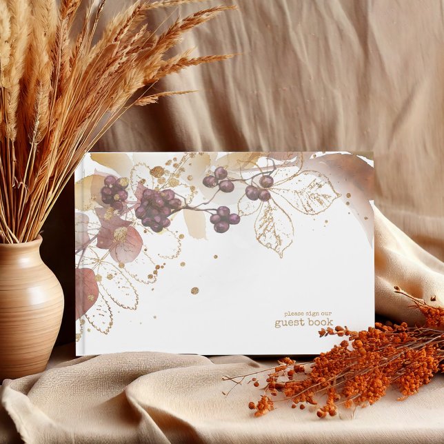 Golden Herbst Wedding Berries ID655 Gästebuch (Von Creator hochgeladen)