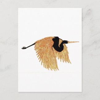 Golden Heron Postkarte