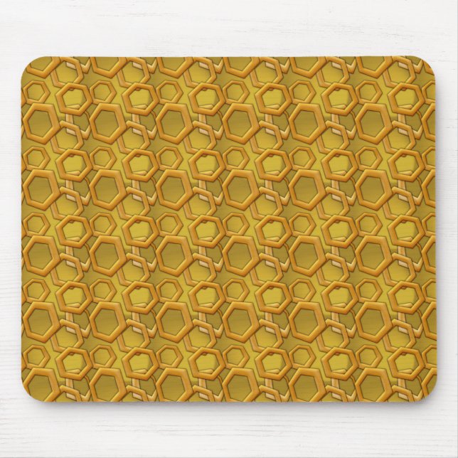 Golden Hexagons Mousepad (Vorne)