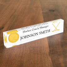 Golden Hockey Sticks und Puck individuell angepass