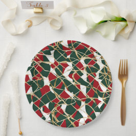 Golden Holiday Elegance Weihnachtsgeschenk Pappteller