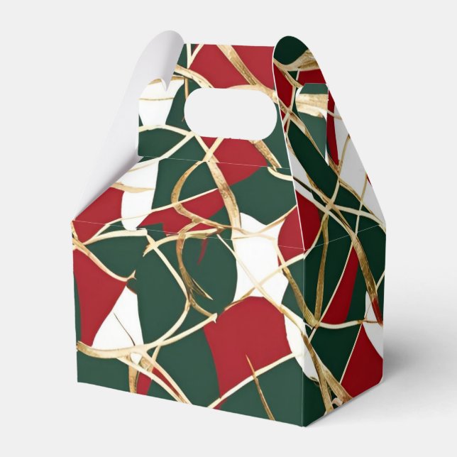 Golden Holiday Elegante Weihnachtsgeschenk Box Geschenkschachtel (Rückseite)