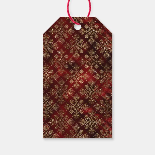 Golden Holiday Sparkle Geschenkanhänger (Vorderseite)