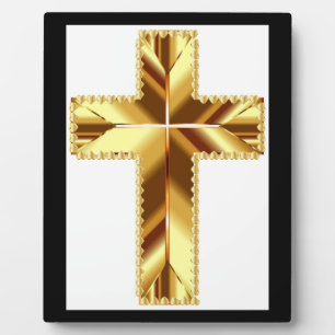 GOLDEN HOLY CROSS FOTOPLATTE