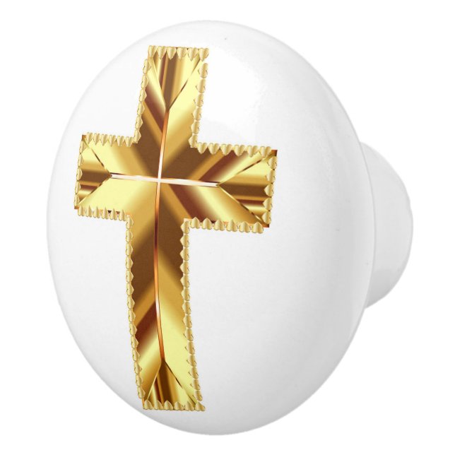 GOLDEN HOLY CROSS KERAMIKKNAUF (Rechts)