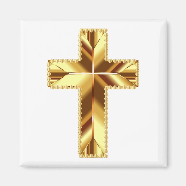 GOLDEN HOLY CROSS MAGNET (Vorne)