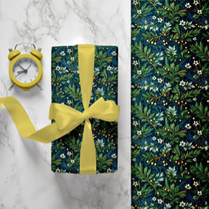 Golden Holy und Winter Foliage Geschenkpapier