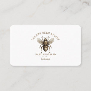 Golden Honey Bee Apiary Beekeeper Business Card Visitenkarte