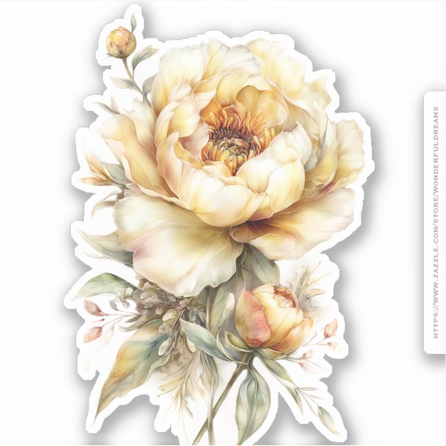 Golden Honey Fairy World – 04 Carrying Flowers Aufkleber (Vorderseite)