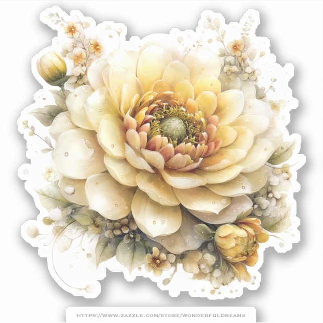 Golden Honey Fairy World – 04 Carrying Flowers Sti Aufkleber (Vorderseite)