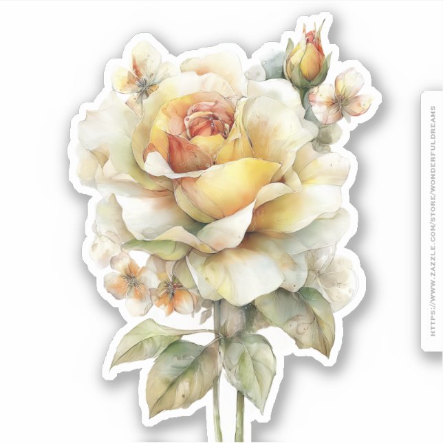 Golden Honey Fairy World – 04 Carrying Flowers Sti Aufkleber (Vorderseite)